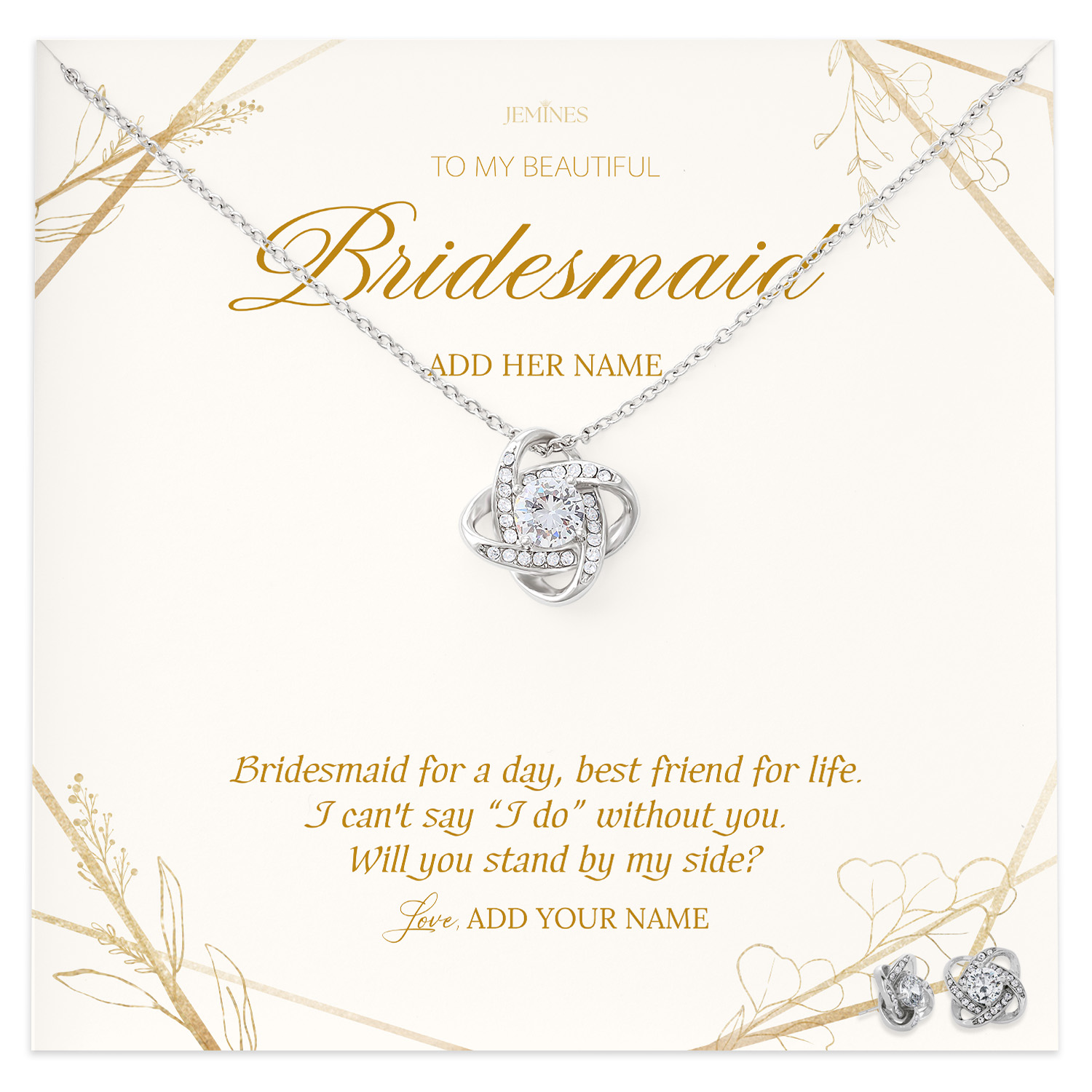 Bridemaid Necklace Wedding Gifts