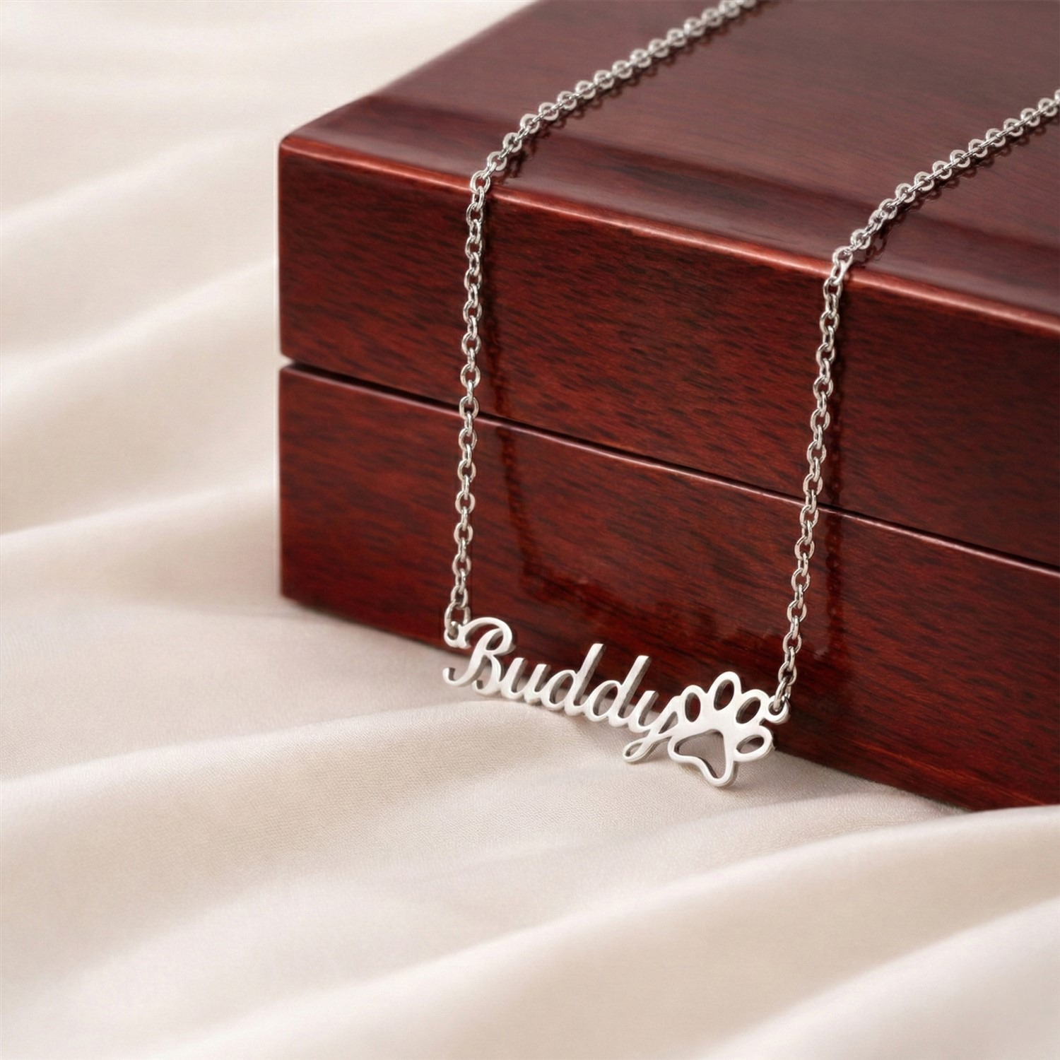 Paw Name Necklace Personalized Gifts