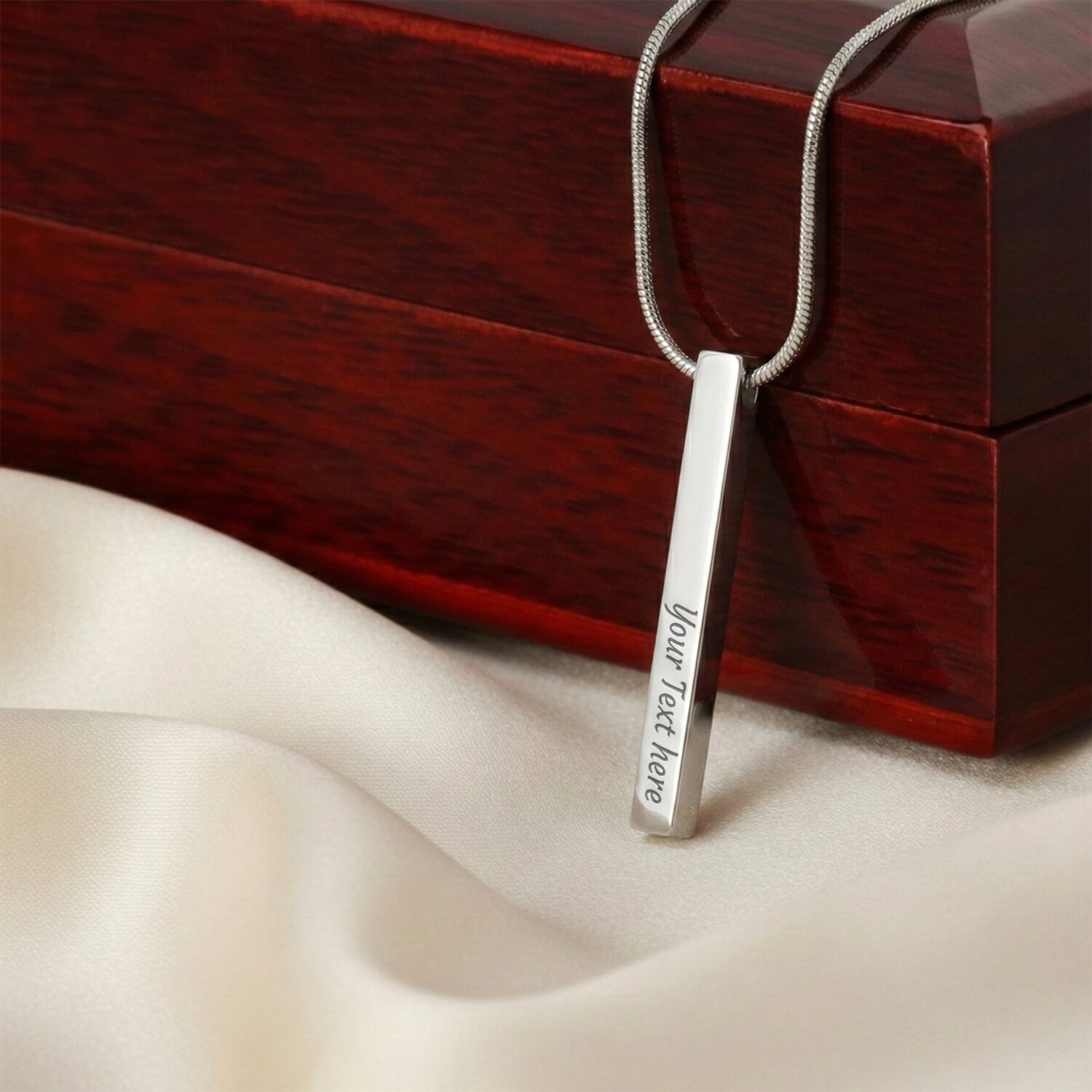 Custom Engraved 4 Sided Stick Necklace Gifts - JEMINES