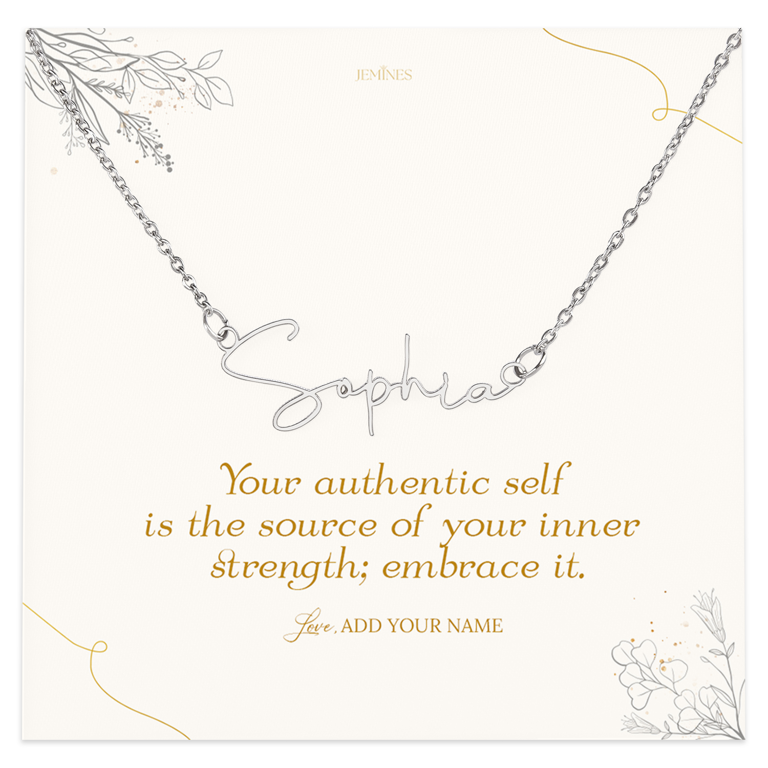 Custom Signature Name Necklace Gifts