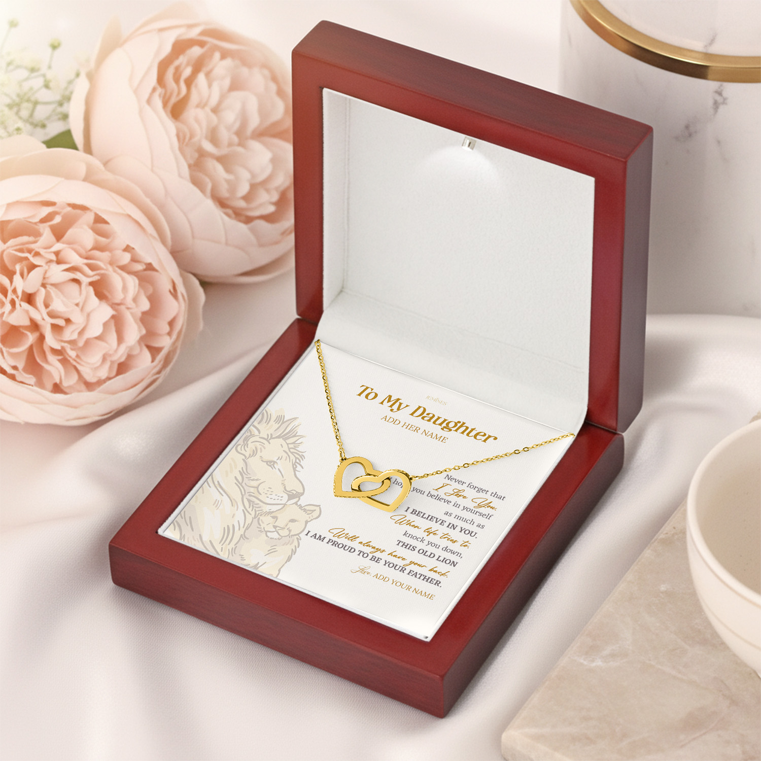 Alternative view of Daughter Necklace Personalized Gifts from Dad