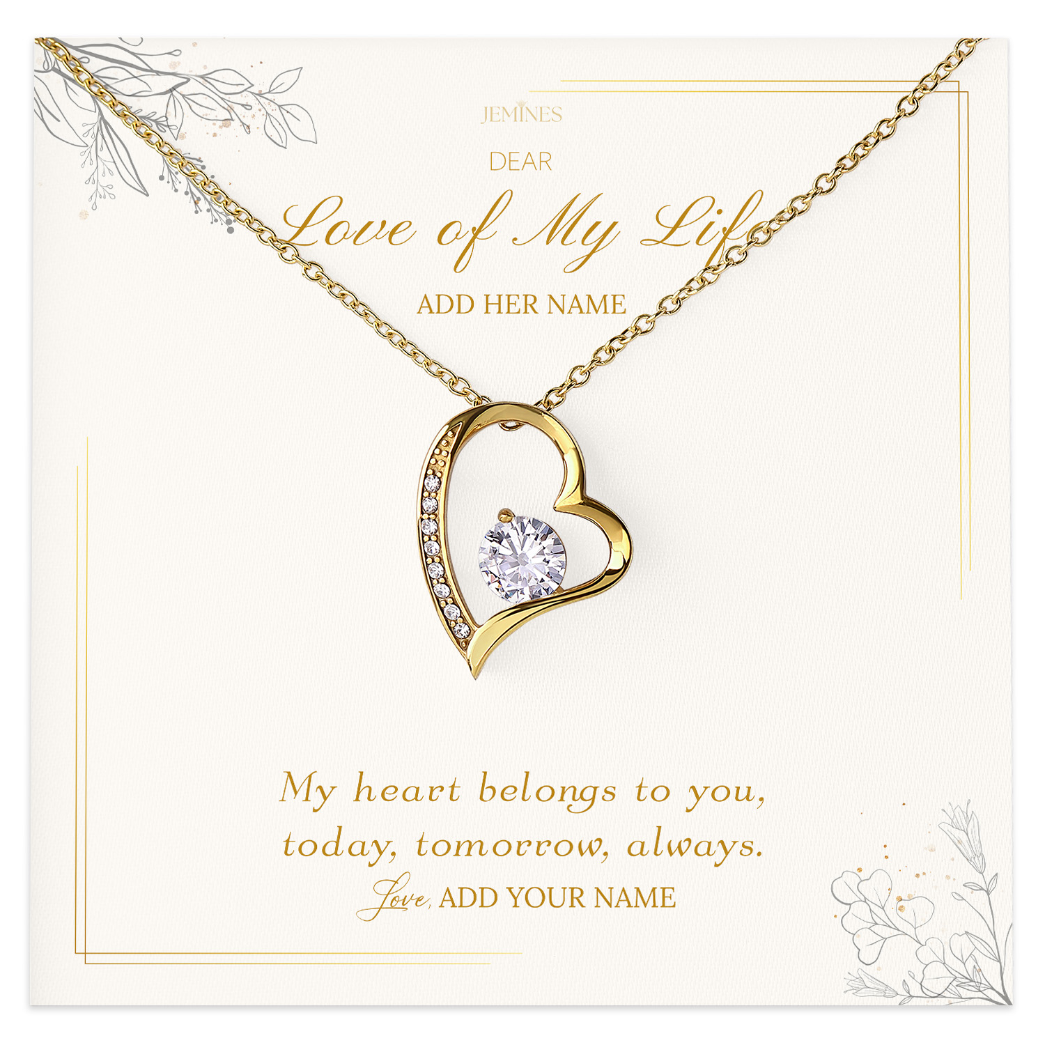 Dear Love of My Life Necklace Gifts