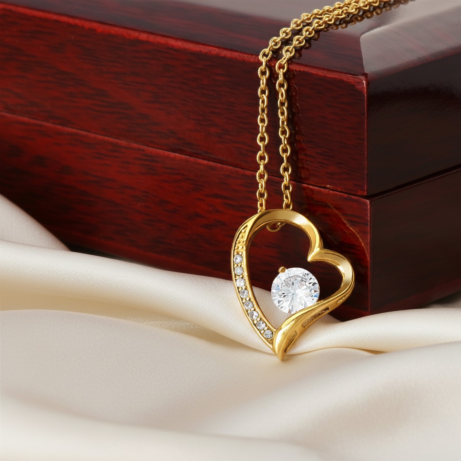 Forever Love Gold Necklace with Meaningful Message Card Gifts