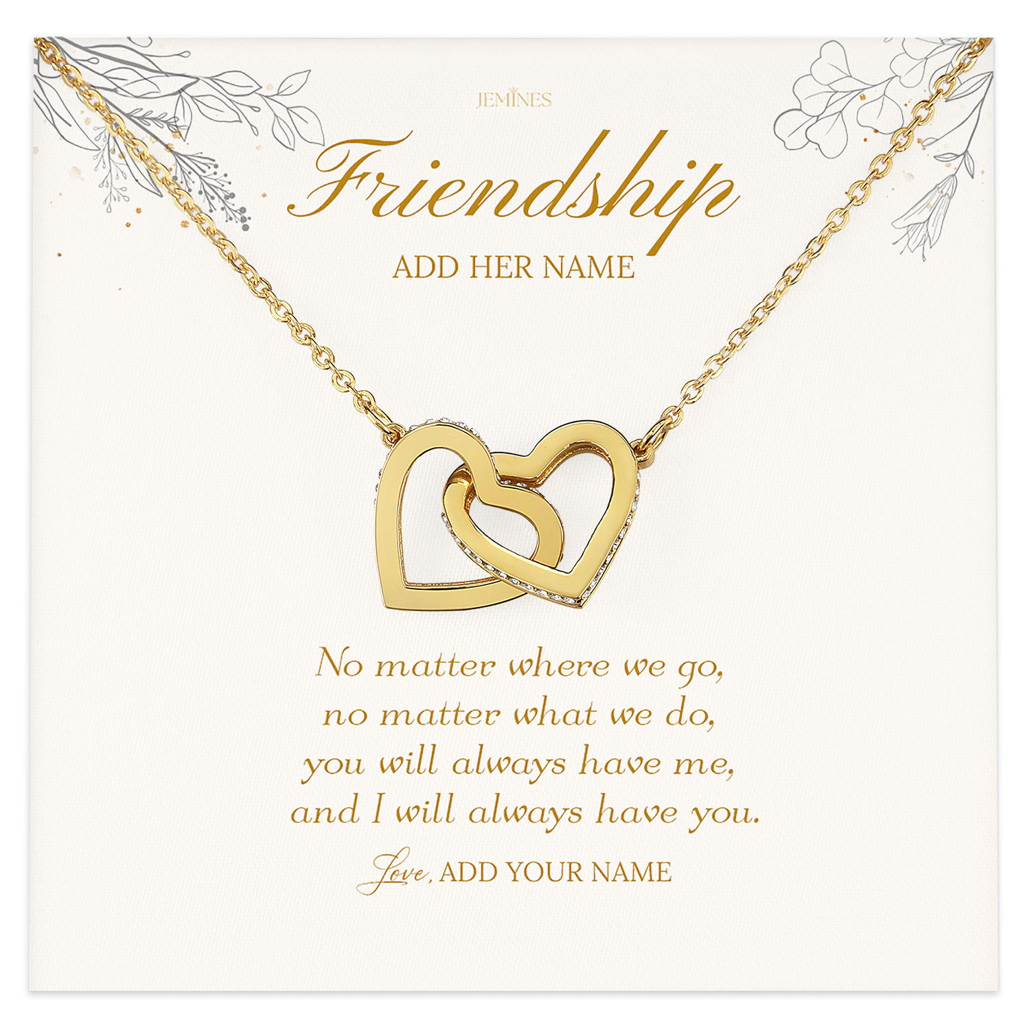 Friendship Necklace Distance Gifts
