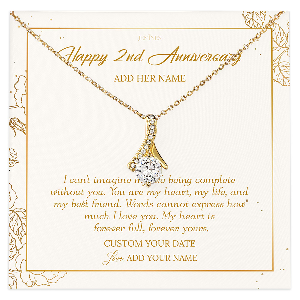 Happy 2nd Anniversary Necklace Gifts