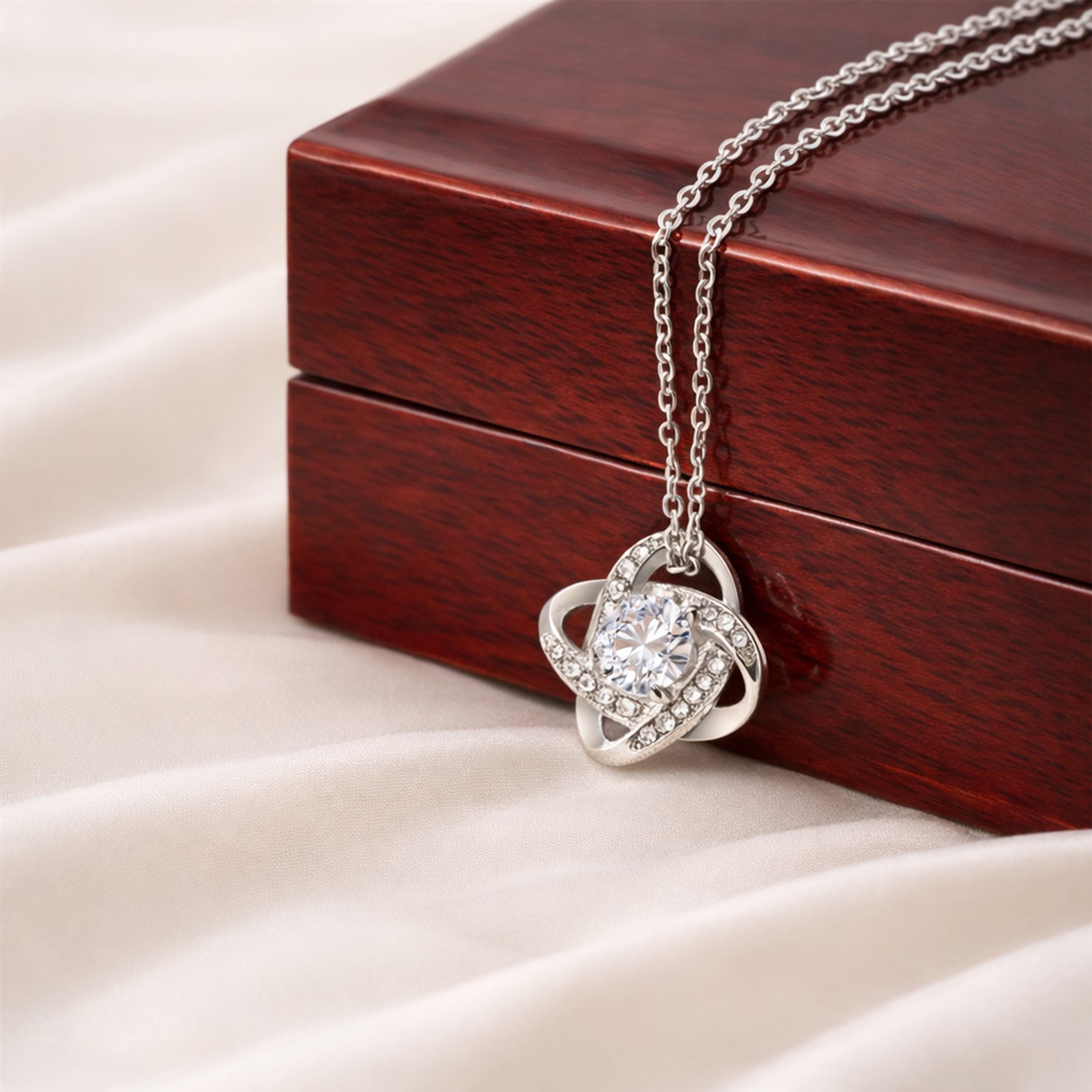 Love Knot Necklace with Meaningful Message Card Gifts