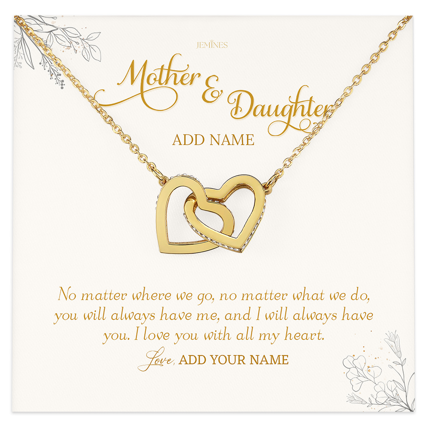Mother Daughter Necklace Personalized Gifts