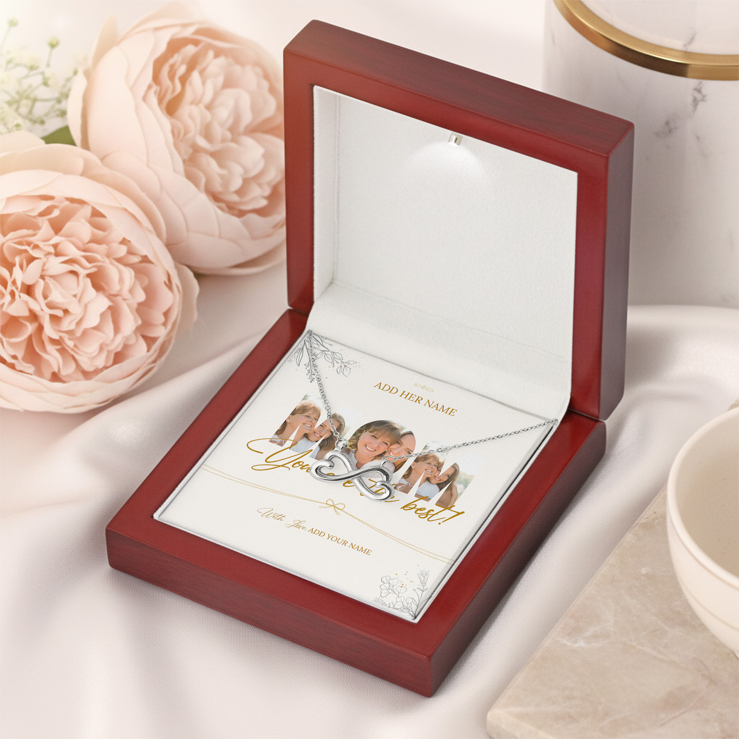 Alternative view of Mother Necklace Personalized Photo Card Gifts