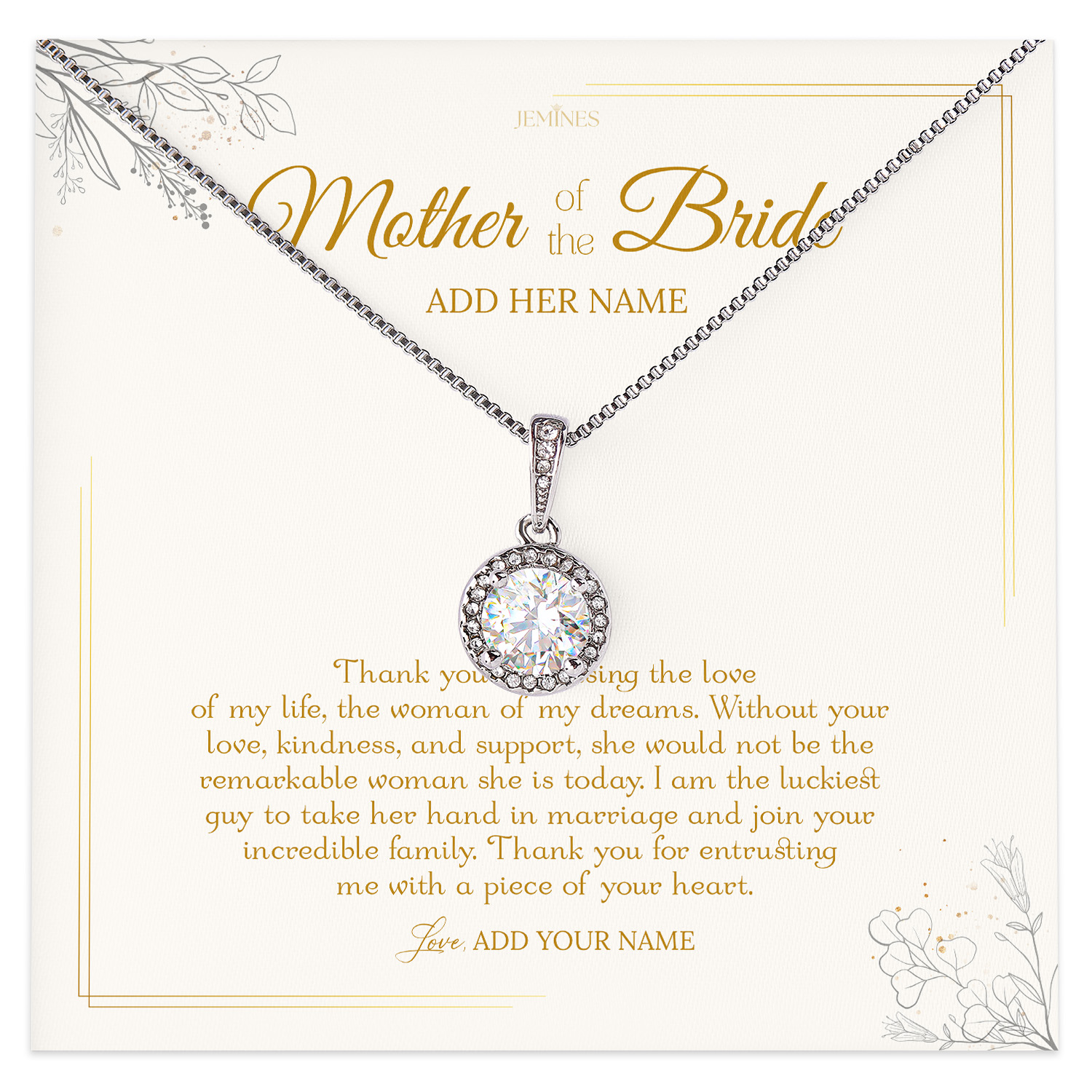Mother of the Bride Necklace Gifts