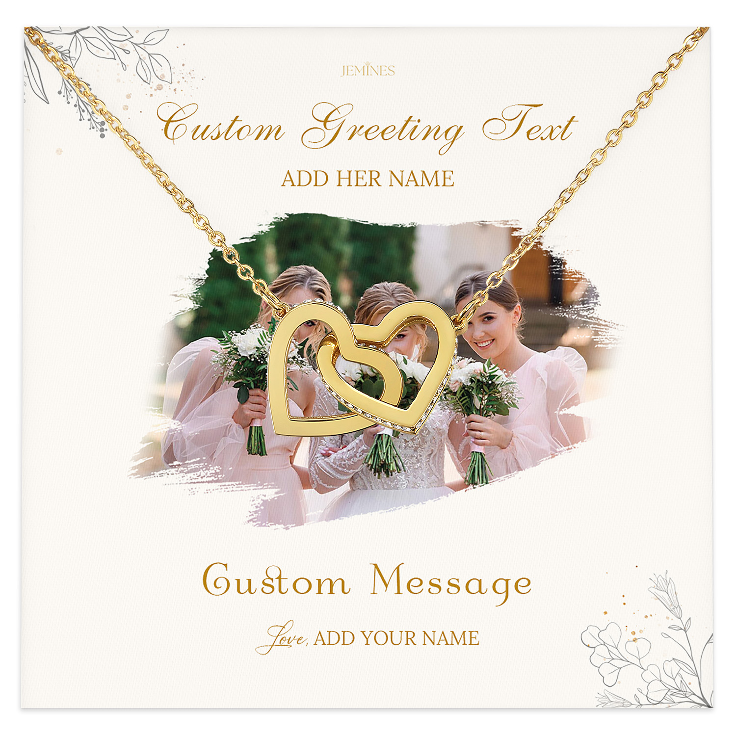 Necklace with Personalized Photo Card Gifts
