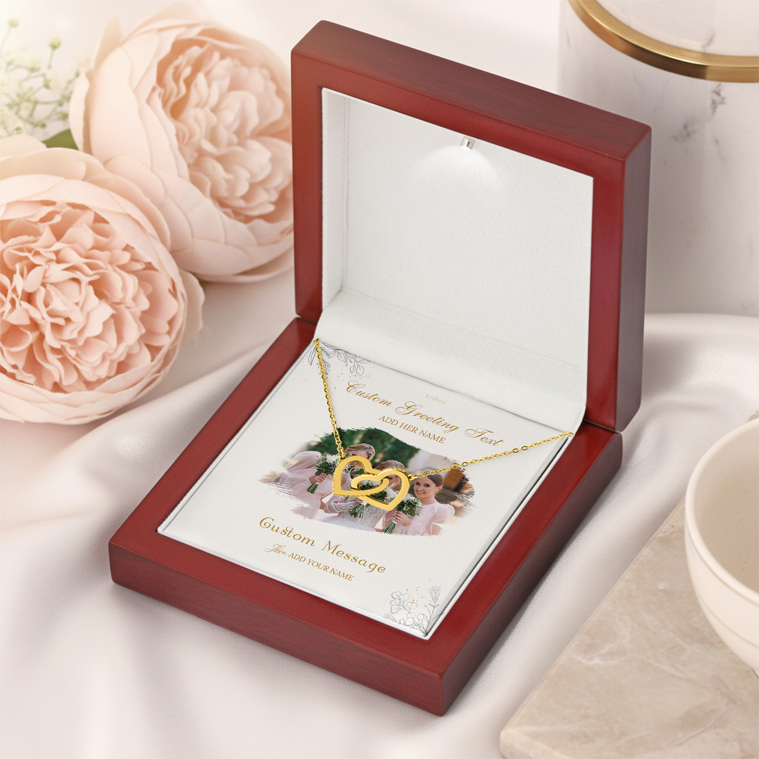 Alternative view of Necklace with Personalized Photo Card Gifts