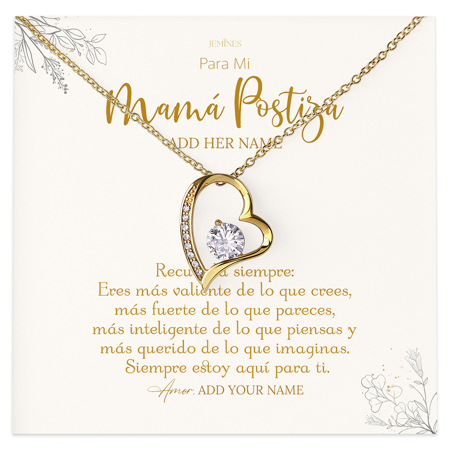 Para Mi Mamá Postiza Necklace Gifts