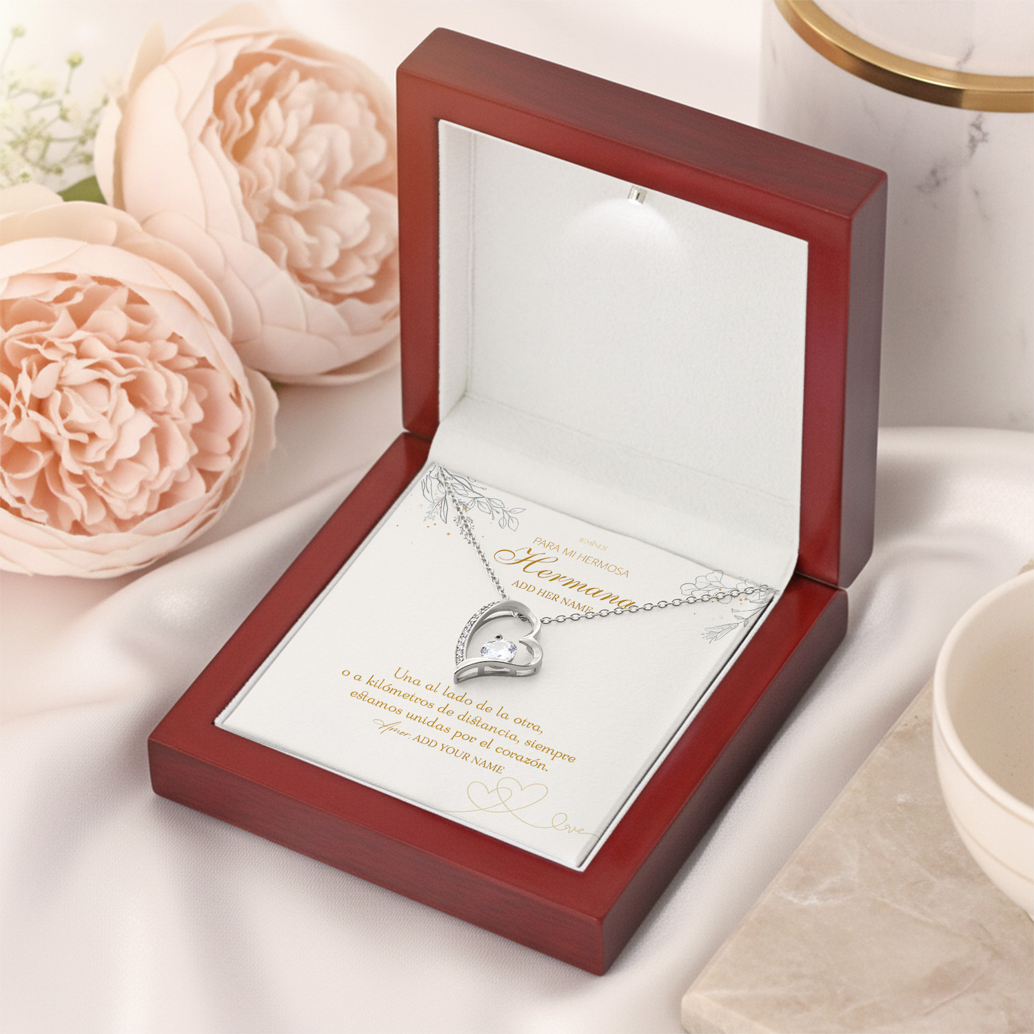 Alternative view of Para mi Hermana Necklace Personalized Gifts