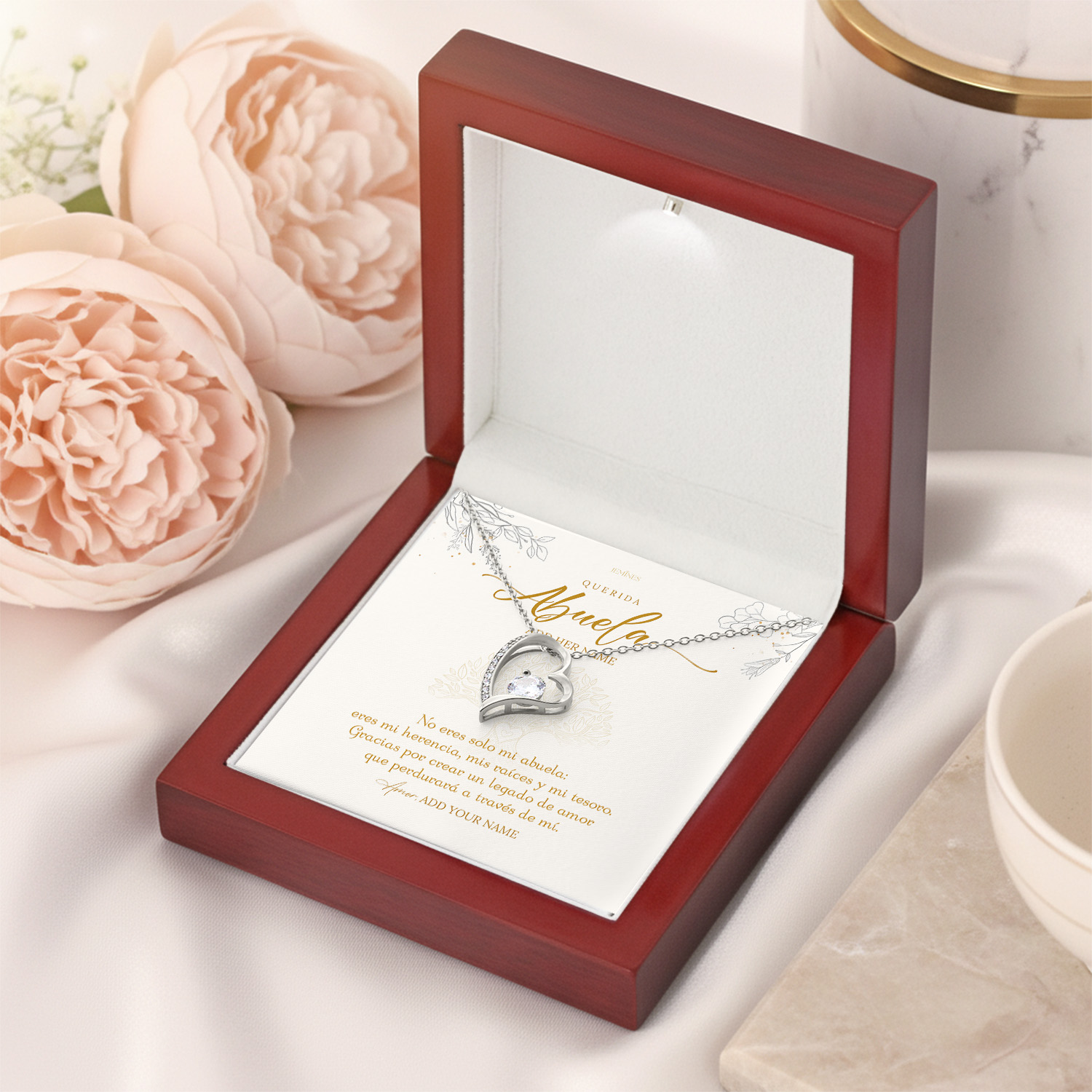 Alternative view of Querida Abuela Necklace Personalized Gifts
