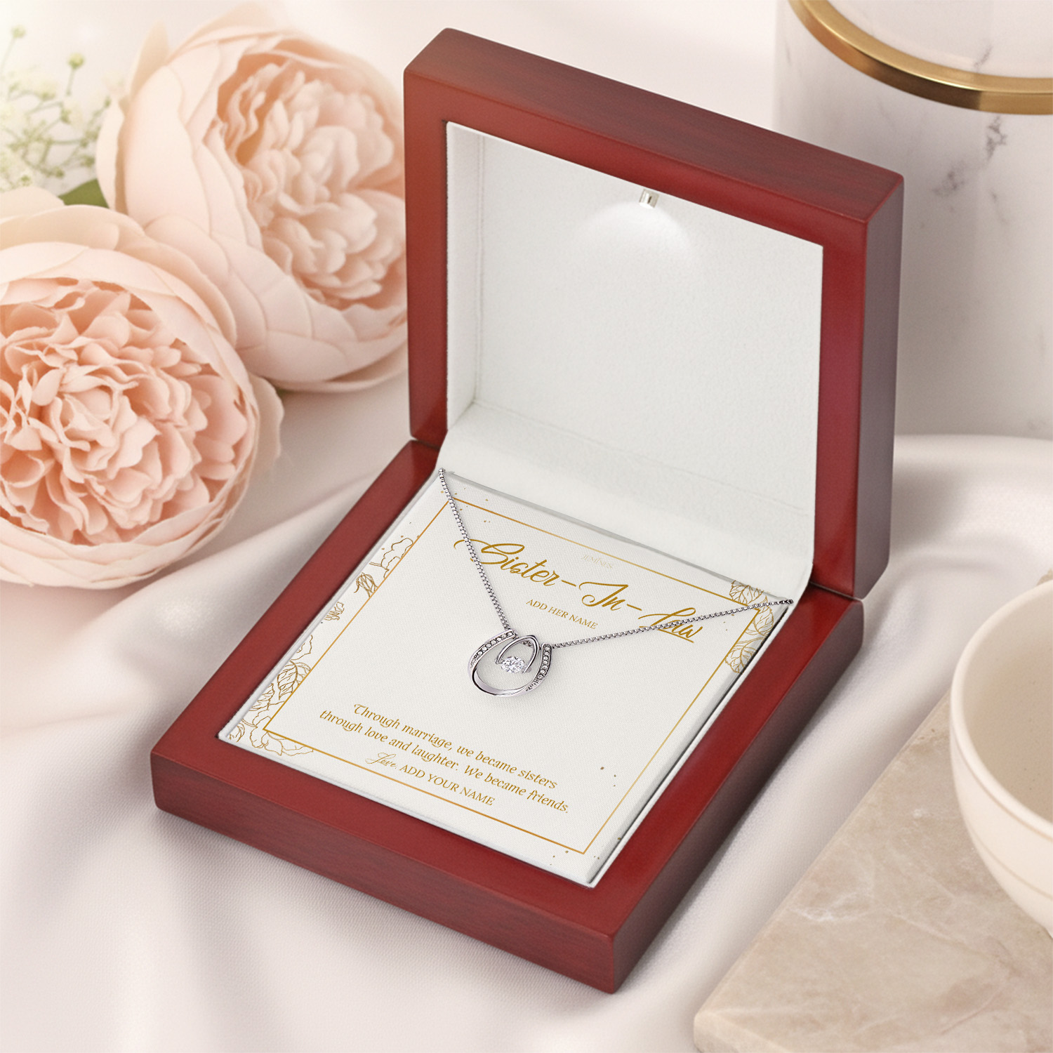 Alternative view of Sister-in-law Necklace Personalized Gifts