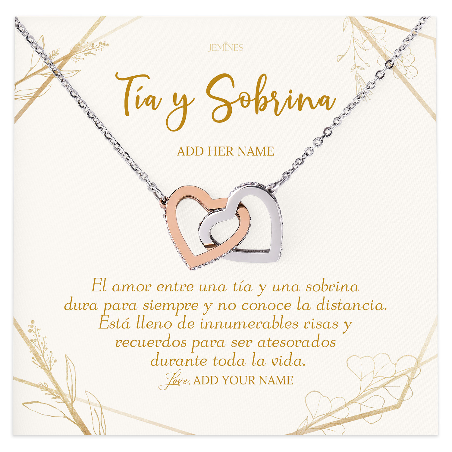 Tía y Sobrina Necklace Personalized Gifts