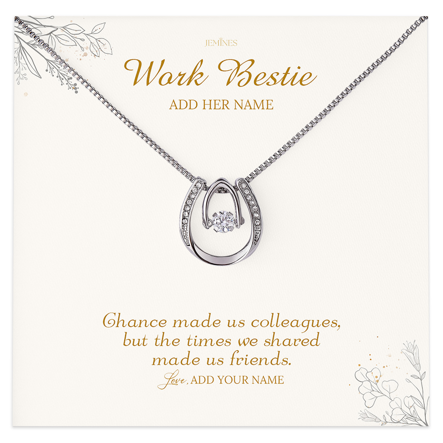 To Amazing Coworker Appreciation Necklace Gift