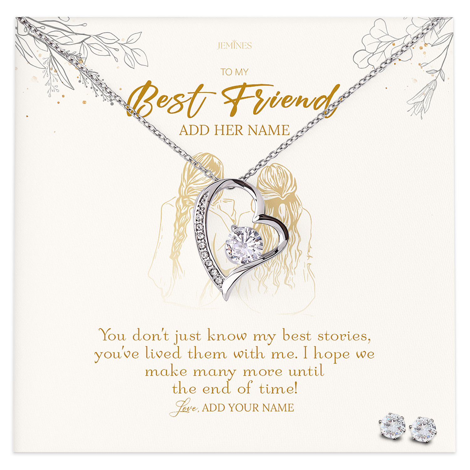 To My Best Friend Necklace Gifts