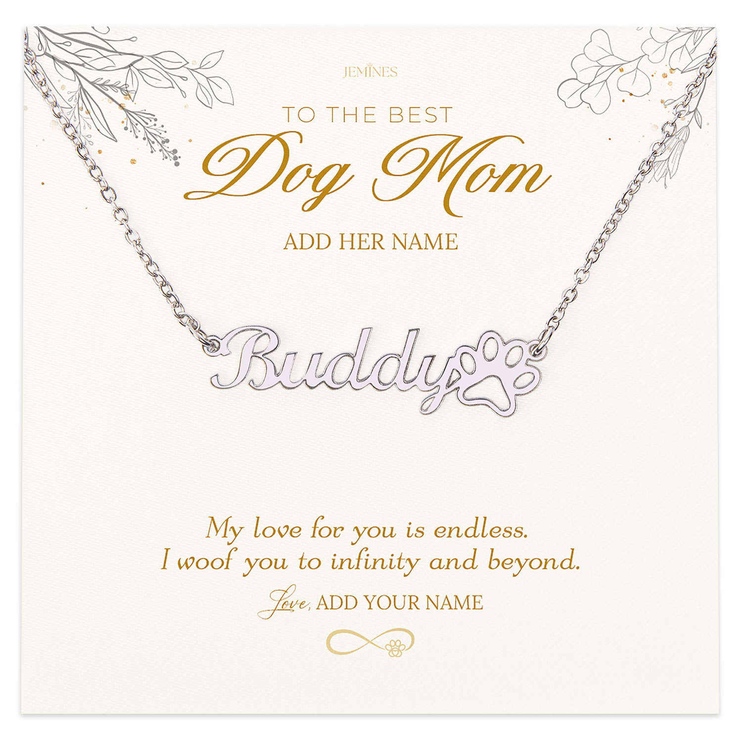 To The Best Dog Mom Necklace Gifts