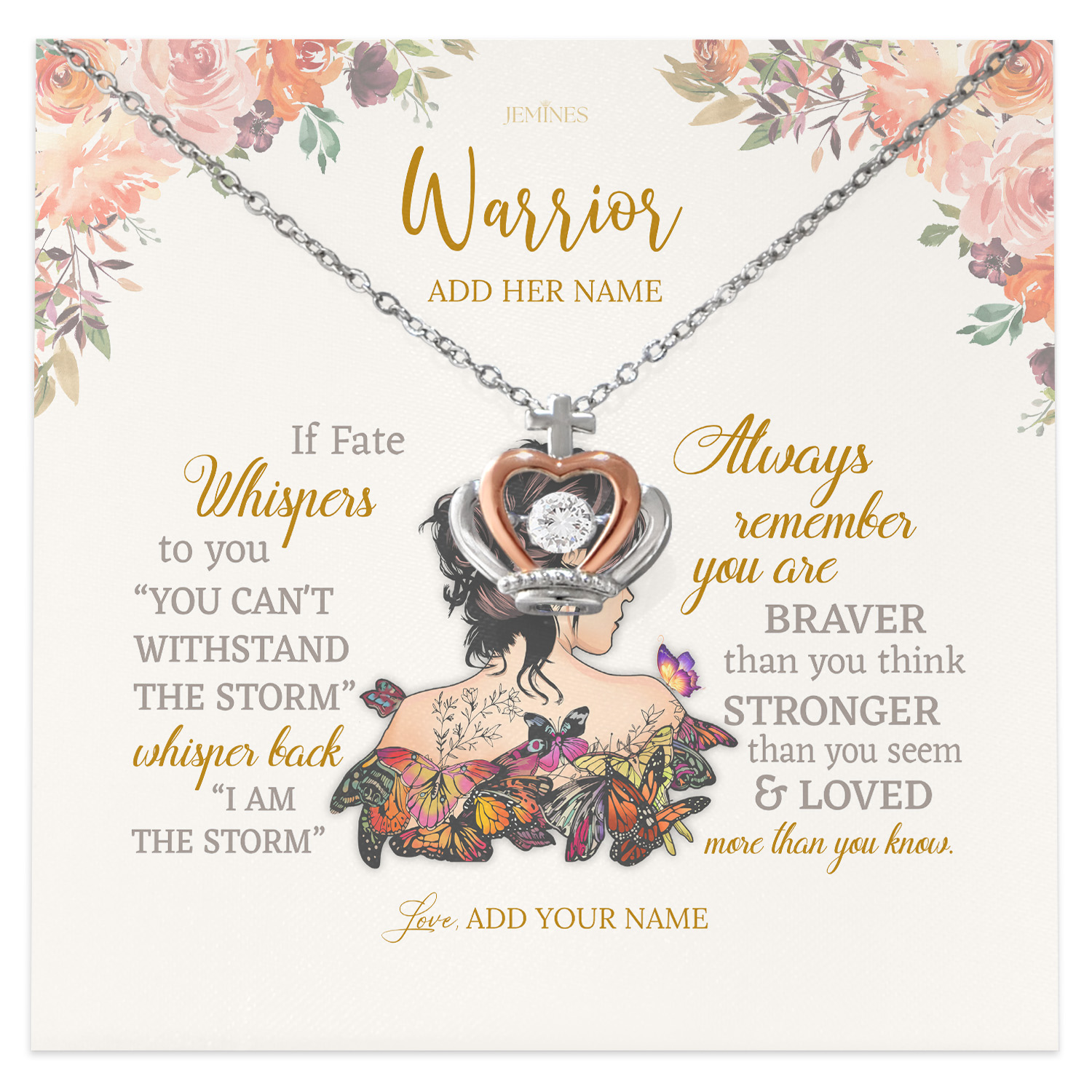 Warrior Encouragement Necklace Gifts