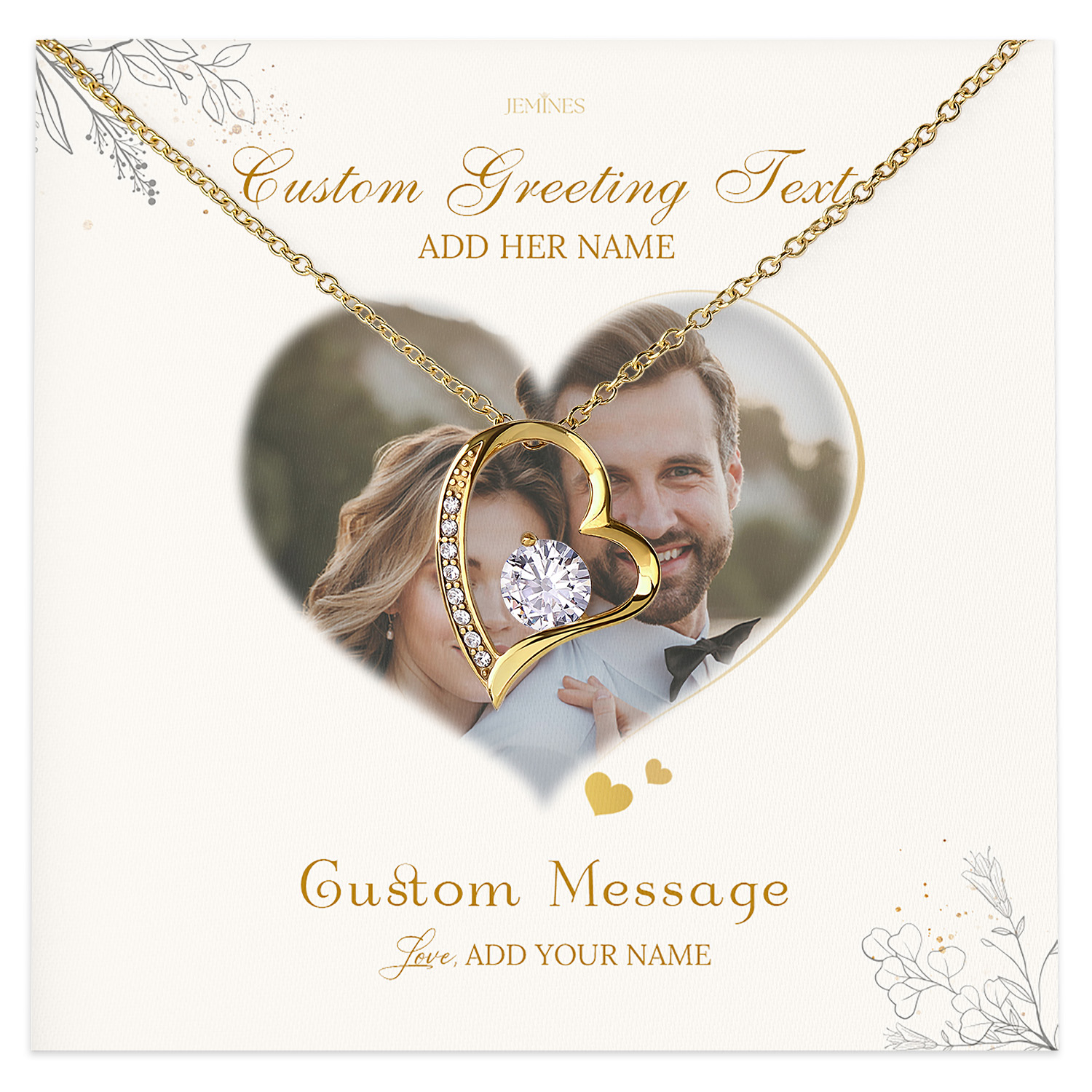 Wife Necklace Personalized Photo Card Gifts