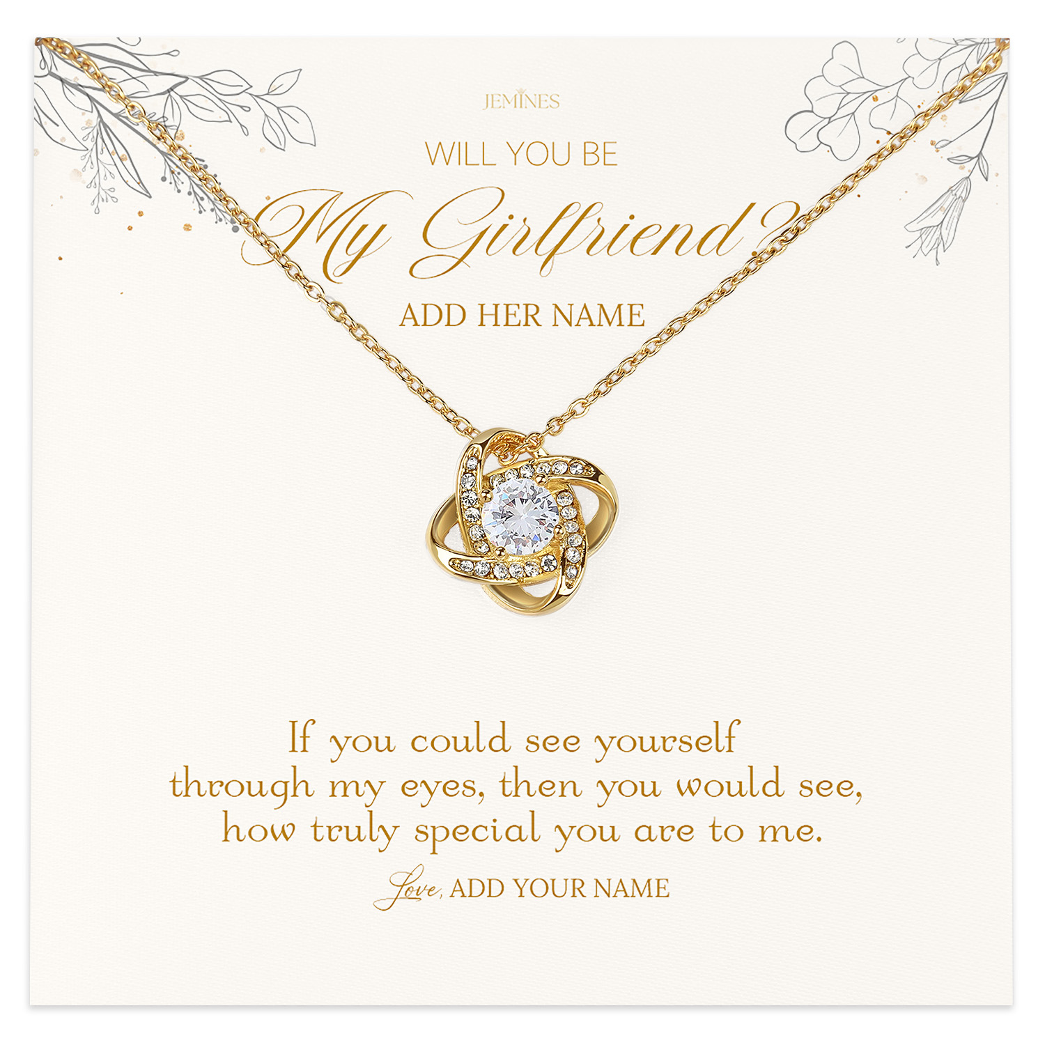 Will You be My Girlfriend Necklace Gifts
